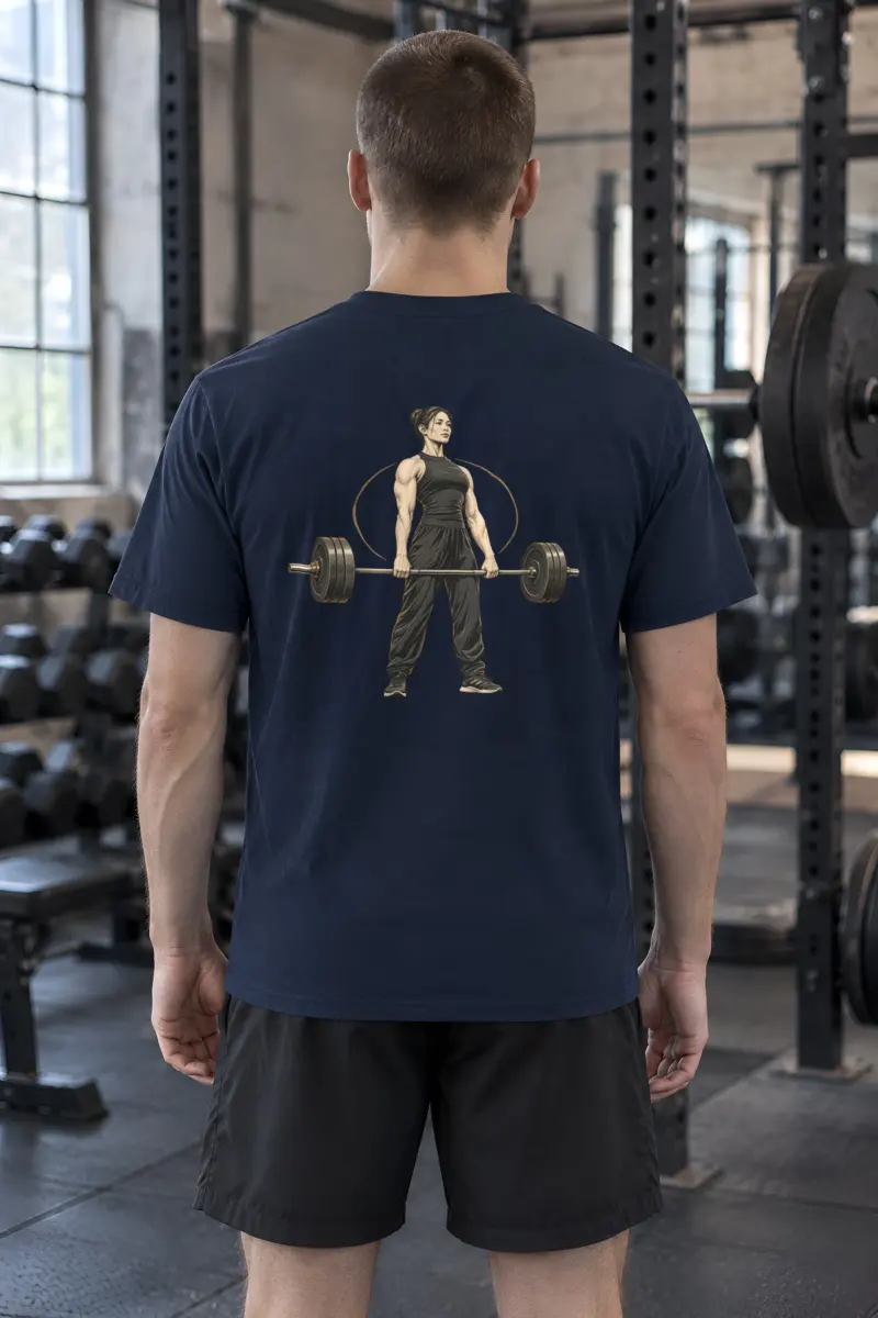 "Equilibrium Deadlift" Heavyweight Unisex Crewneck T-shirt