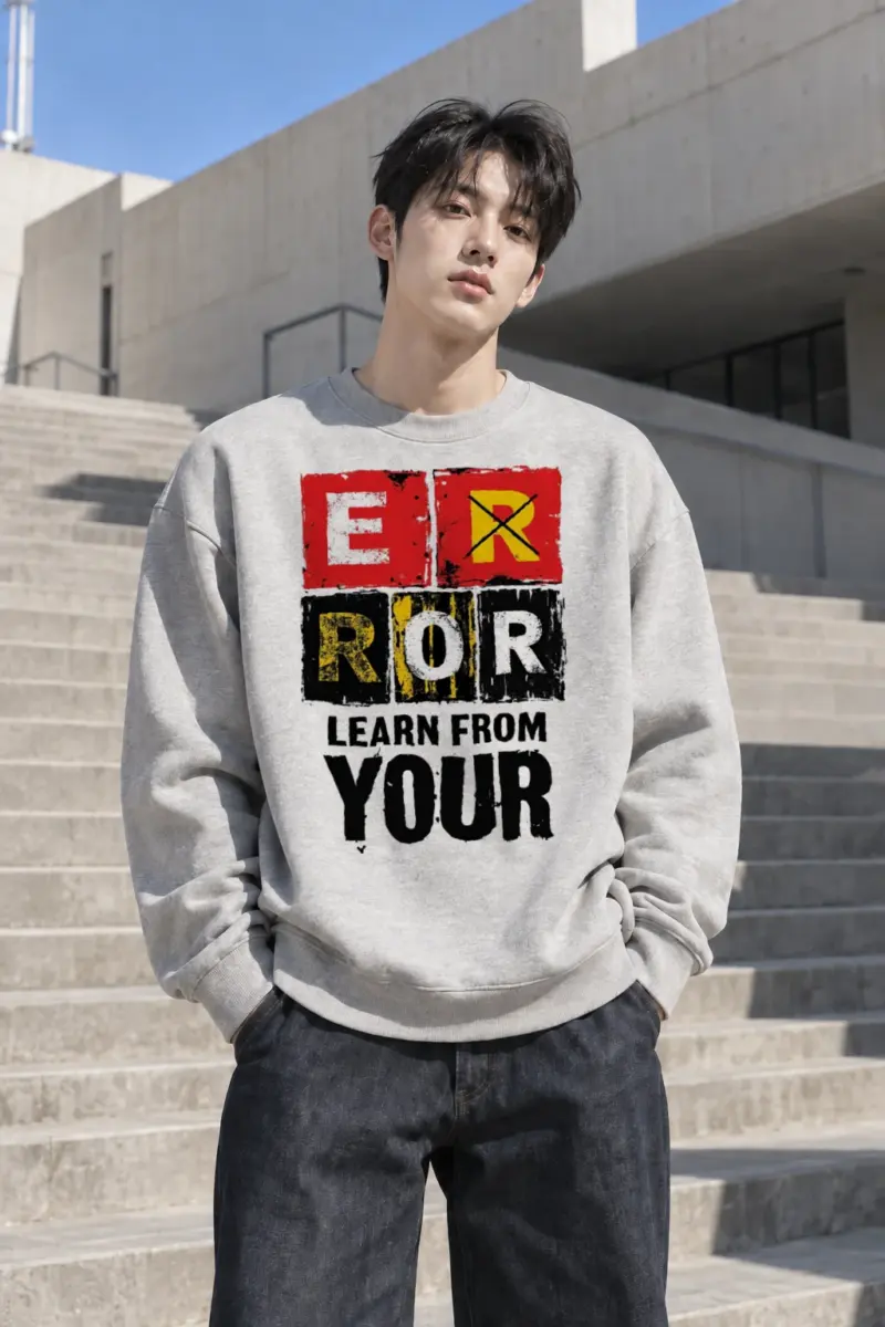“Error Learn From Your” Heavy Blend Unisex Crewneck Sweatshirt | Gildan 18000