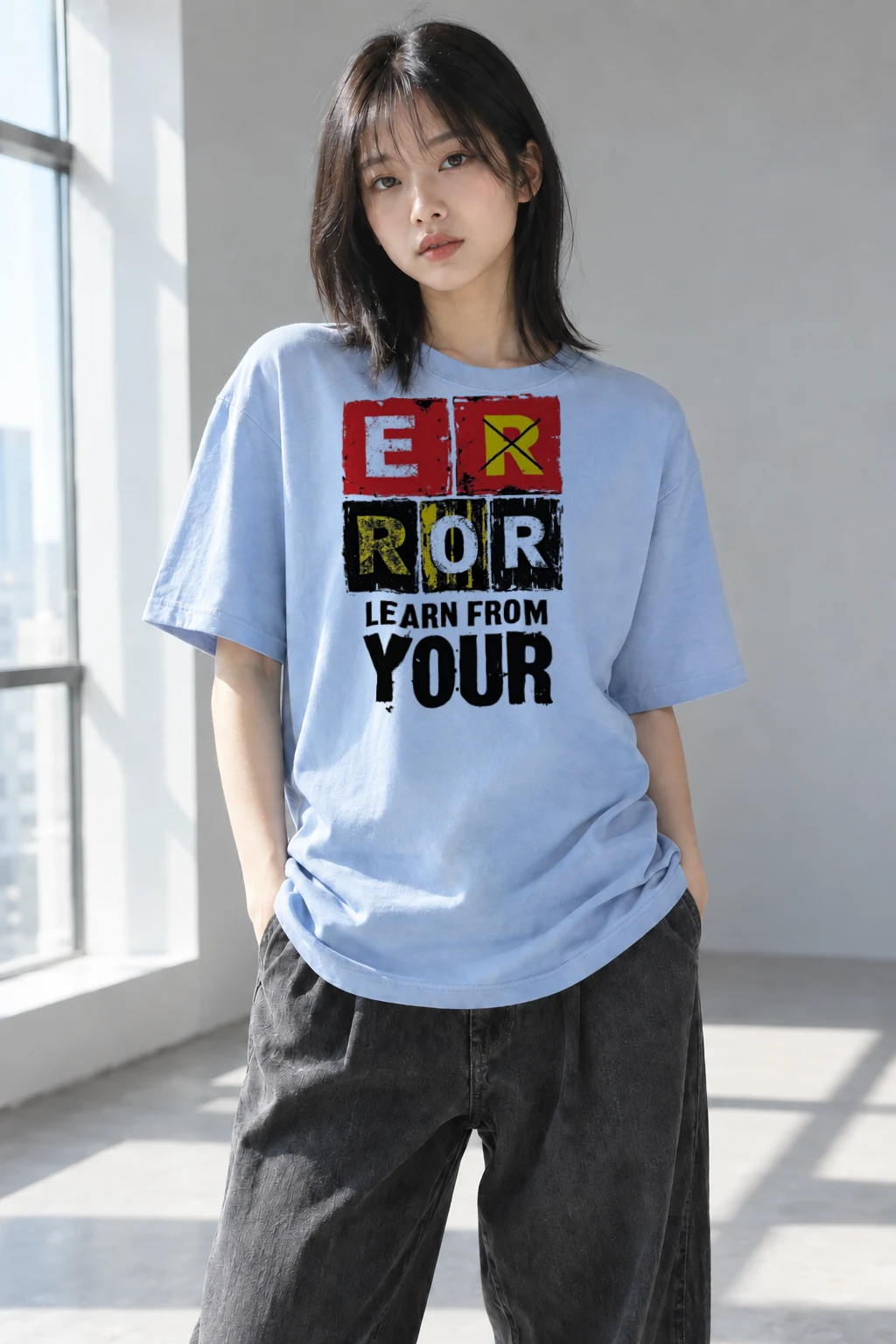 "Error Study" Heavyweight Unisex Crewneck T-shirt | Gildan 5000