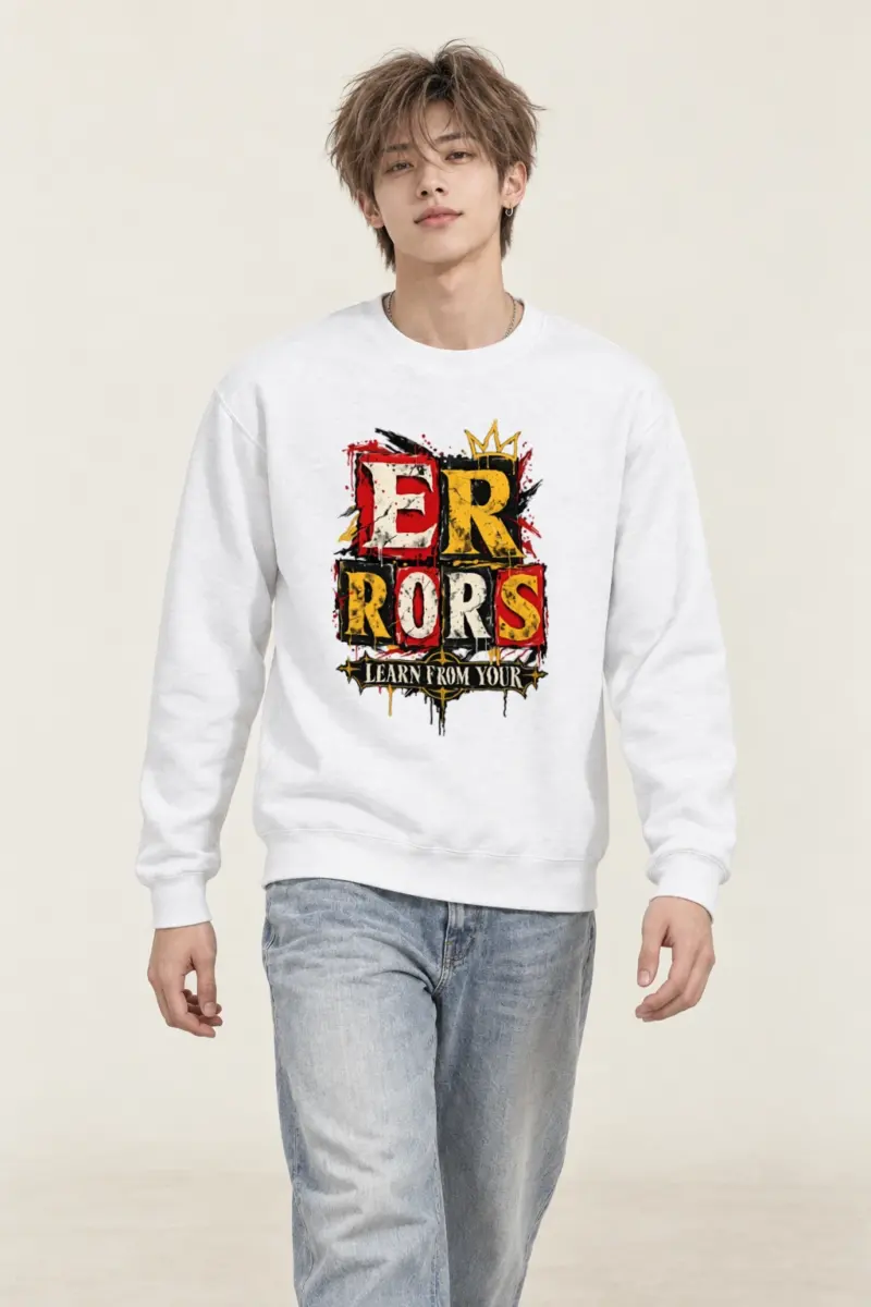 "Errors Learn From Your" Heavy Blend Unisex Crewneck Sweatshirt