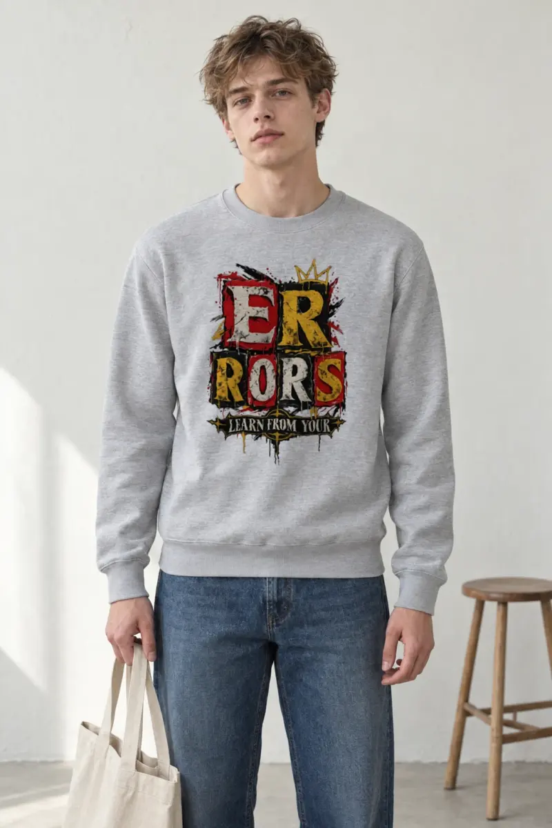 "Errors Learn From Your" Heavy Blend Unisex Crewneck Sweatshirt