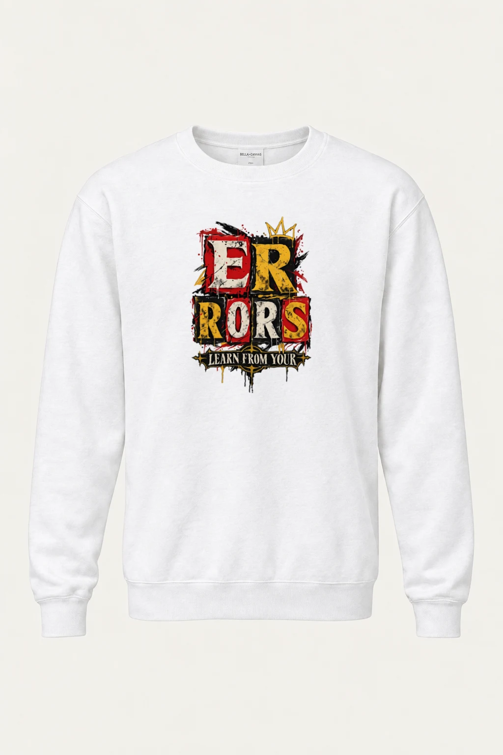 "Errors Learn From Your" Heavy Blend Unisex Crewneck Sweatshirt | Gildan 18000