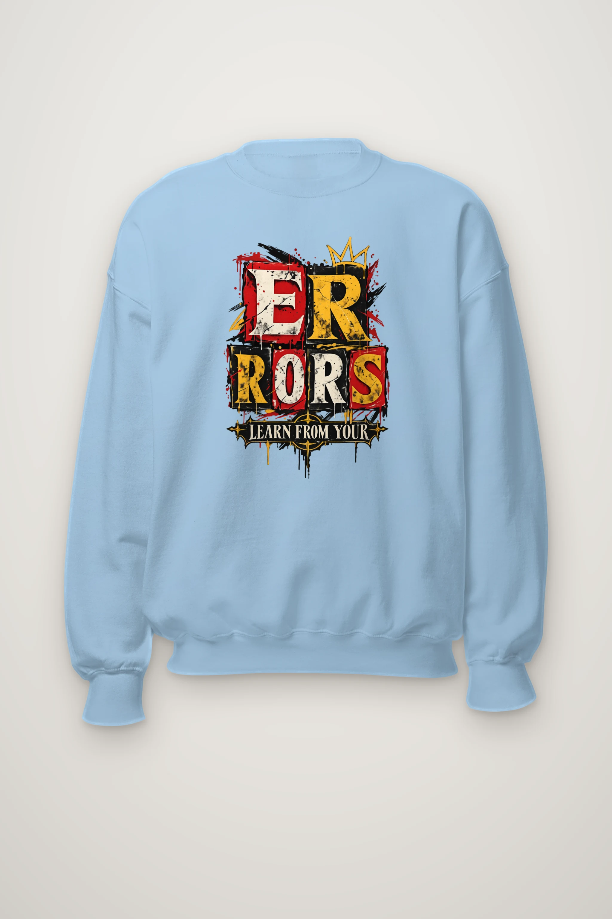 "Errors Learn From Your" Heavy Blend Unisex Crewneck Sweatshirt