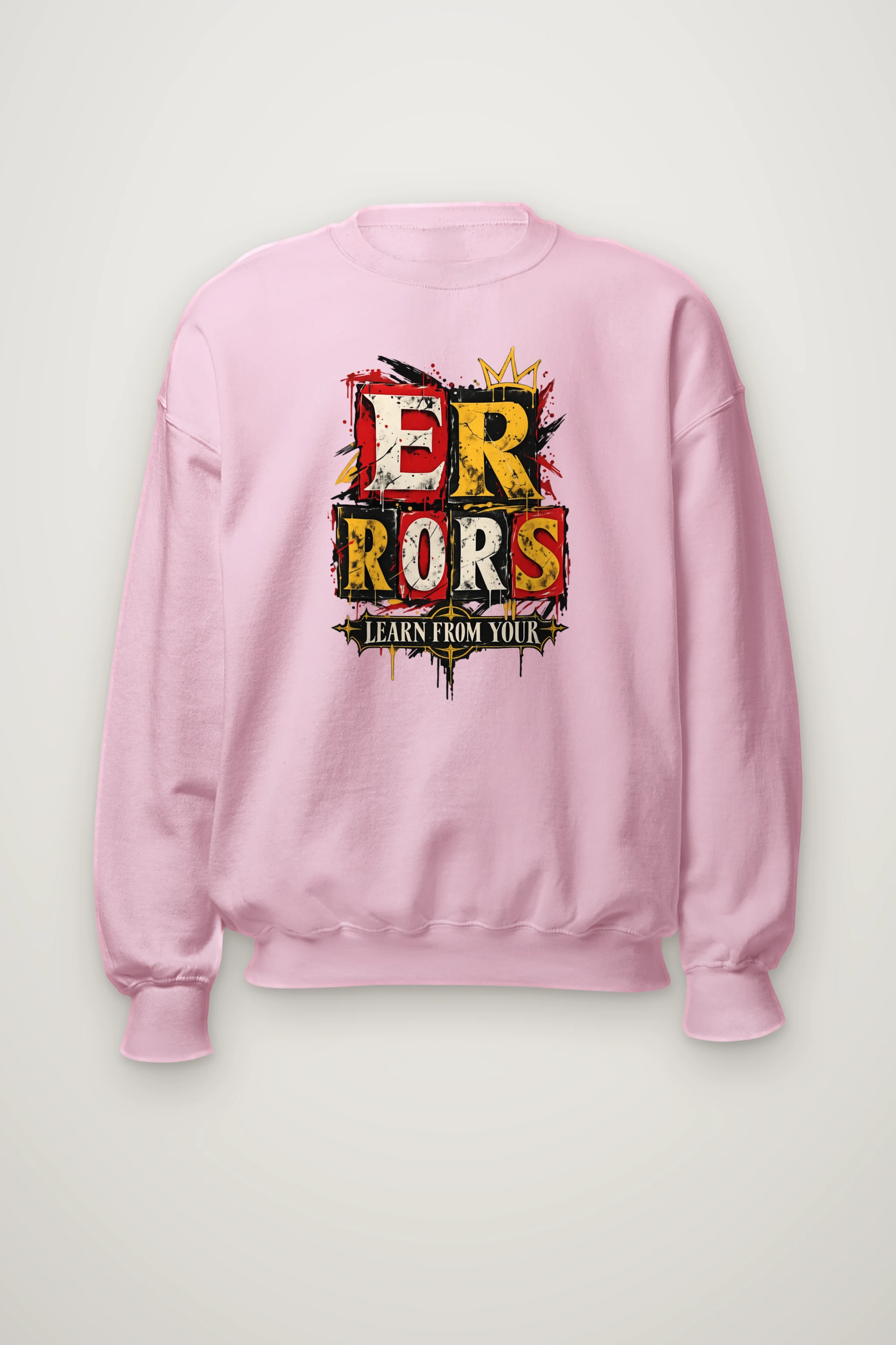 "Errors Learn From Your" Heavy Blend Unisex Crewneck Sweatshirt
