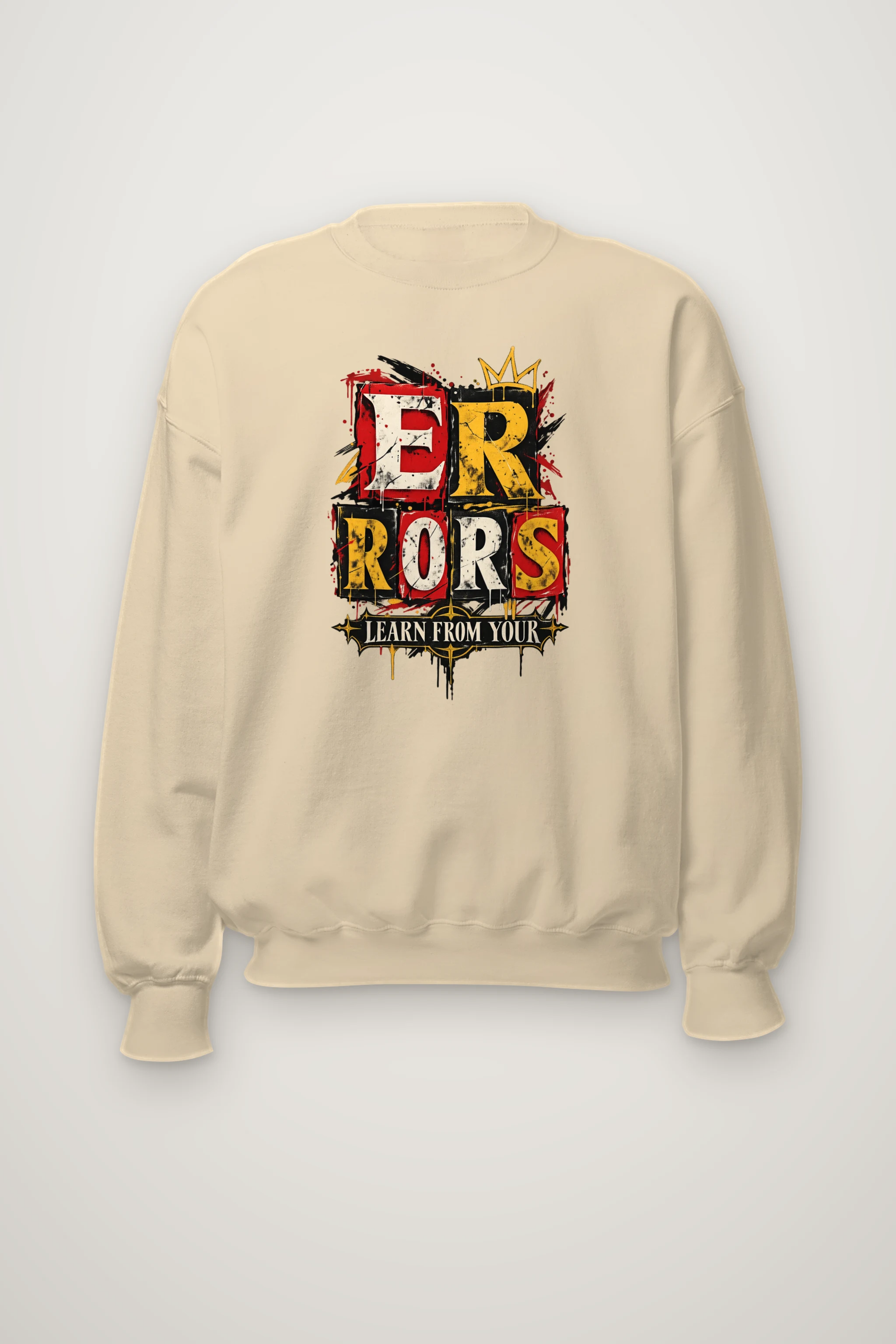 "Errors Learn From Your" Heavy Blend Unisex Crewneck Sweatshirt