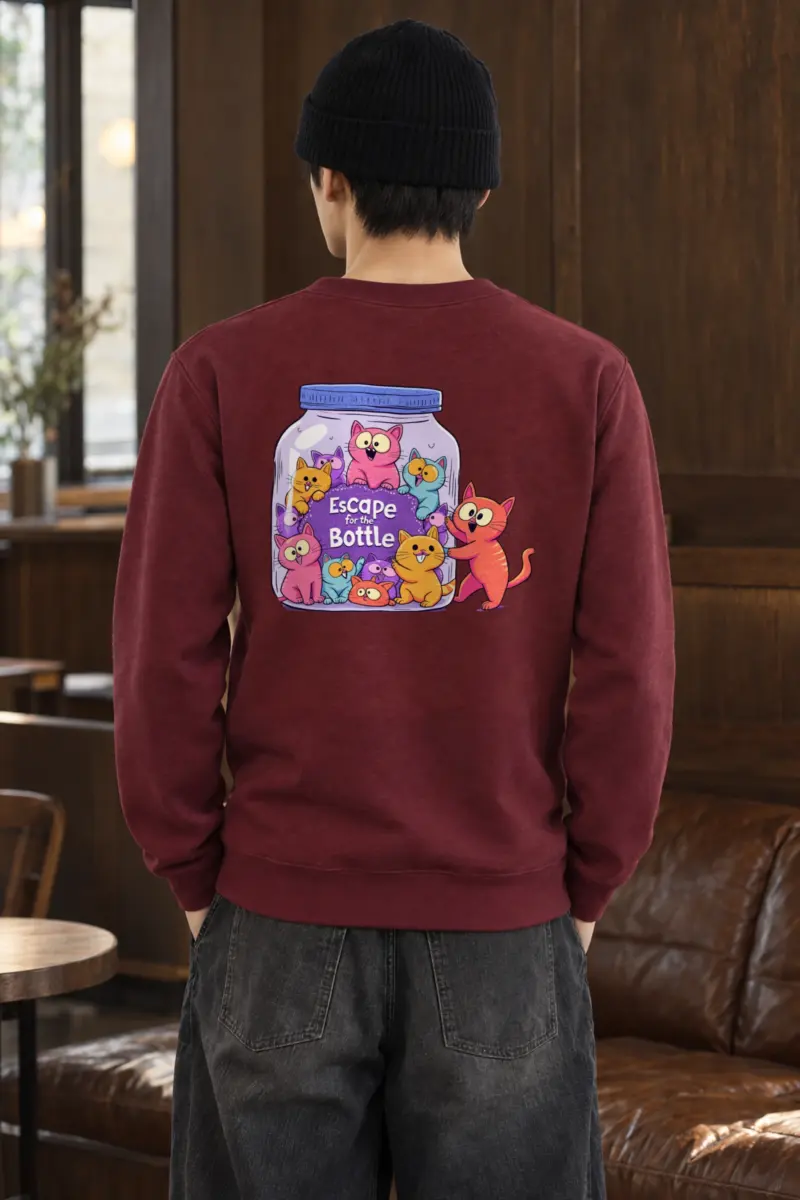 "Escape For The Bottle" Heavy Blend Unisex Crewneck Sweatshirt