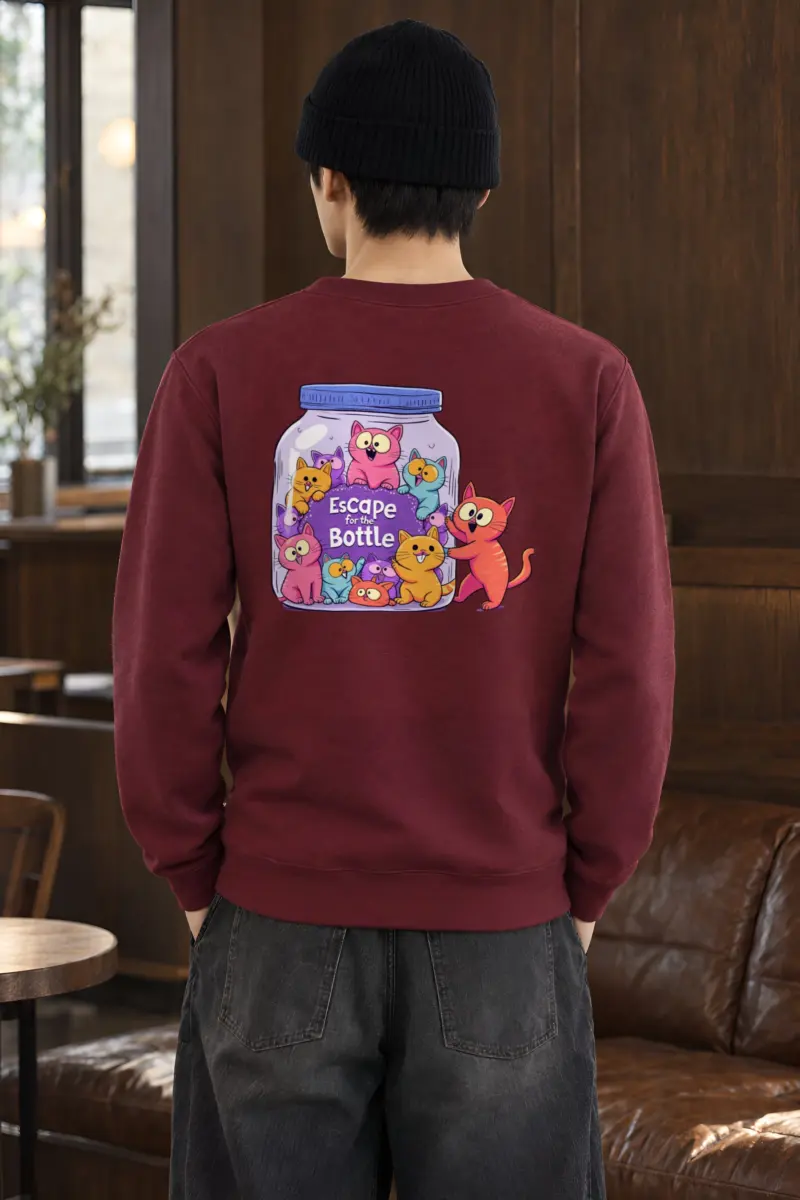 "Escape For The Bottle" Heavy Blend Unisex Crewneck Sweatshirt