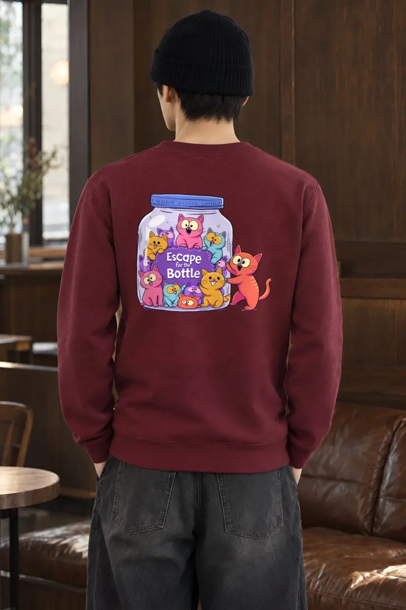 "Escape For The Bottle" Heavy Blend Unisex Crewneck Sweatshirt