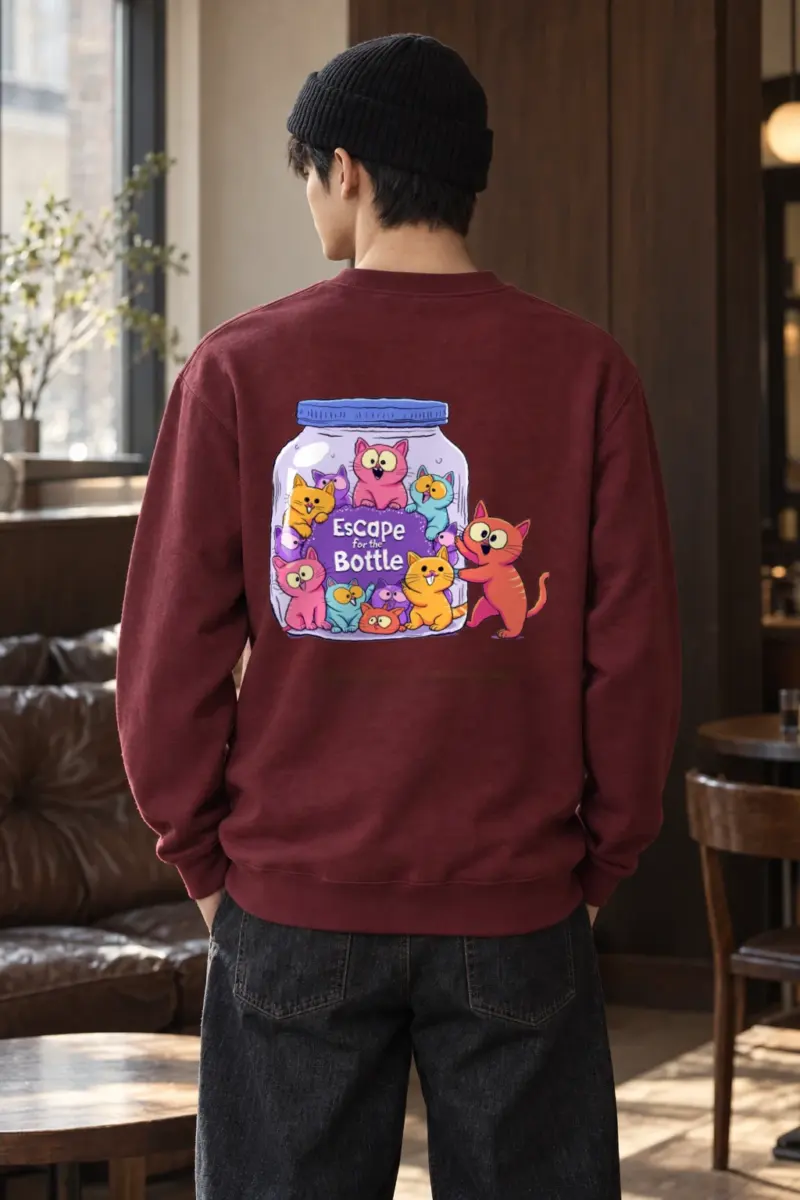 "Escape For The Bottle" Heavy Blend Unisex Crewneck Sweatshirt | Gildan 18000