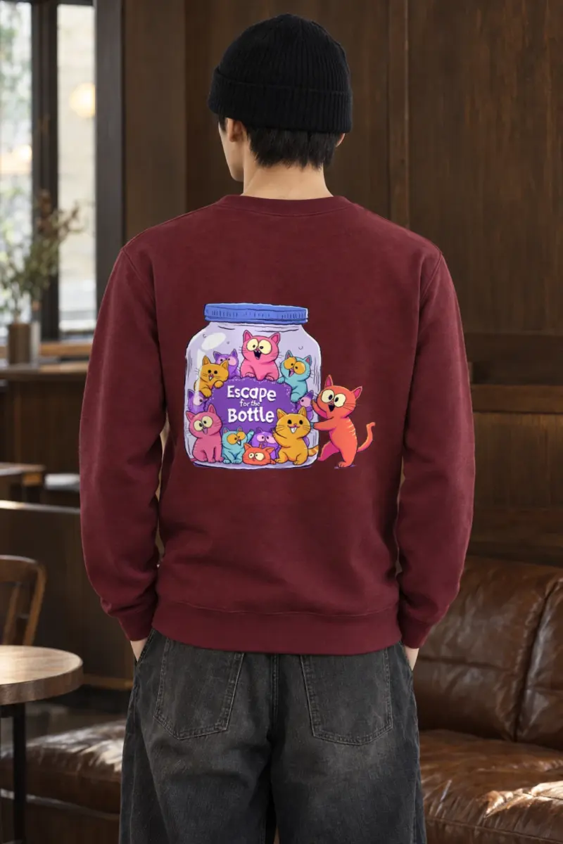 "Escape For The Bottle" Heavy Blend Unisex Crewneck Sweatshirt