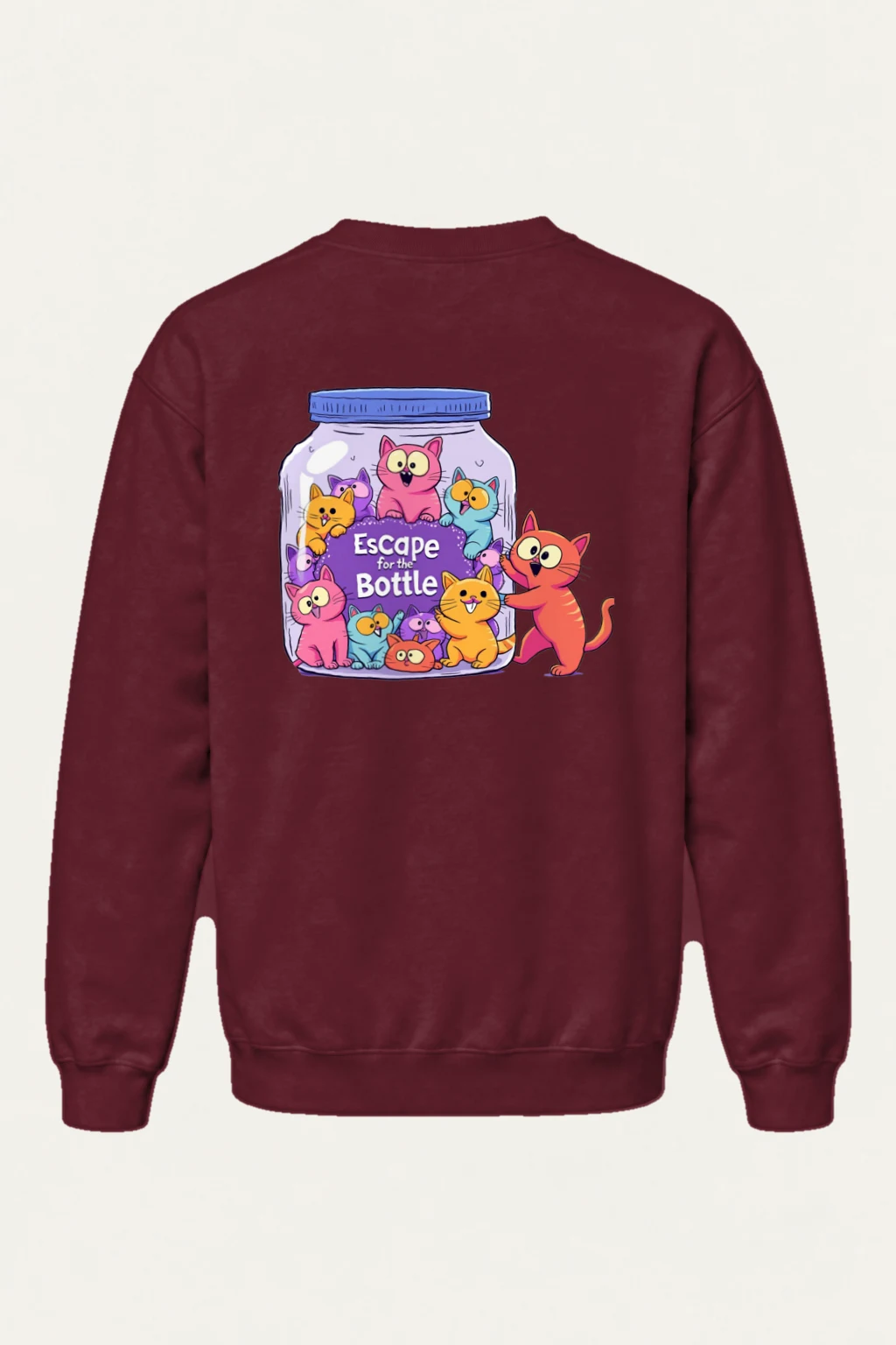 "Escape For The Bottle" Heavy Blend Unisex Crewneck Sweatshirt | Gildan 18000
