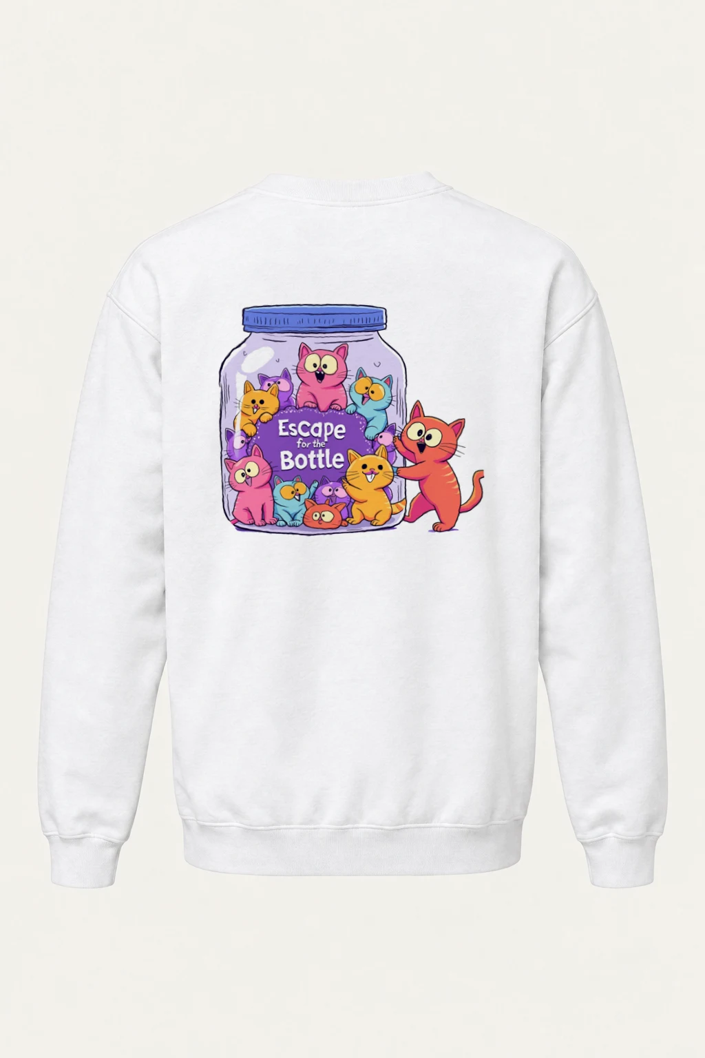 "Escape For The Bottle" Heavy Blend Unisex Crewneck Sweatshirt | Gildan 18000