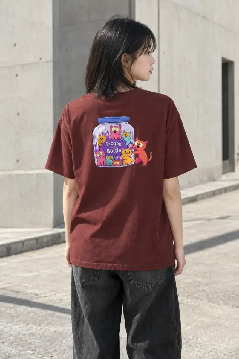 "Escape For The Bottle" Heavyweight Unisex Crewneck T-shirt | Gildan 5000