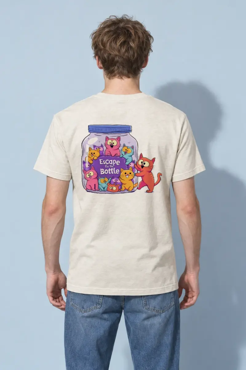 "Escape For The Bottle" Heavyweight Unisex Crewneck T-shirt