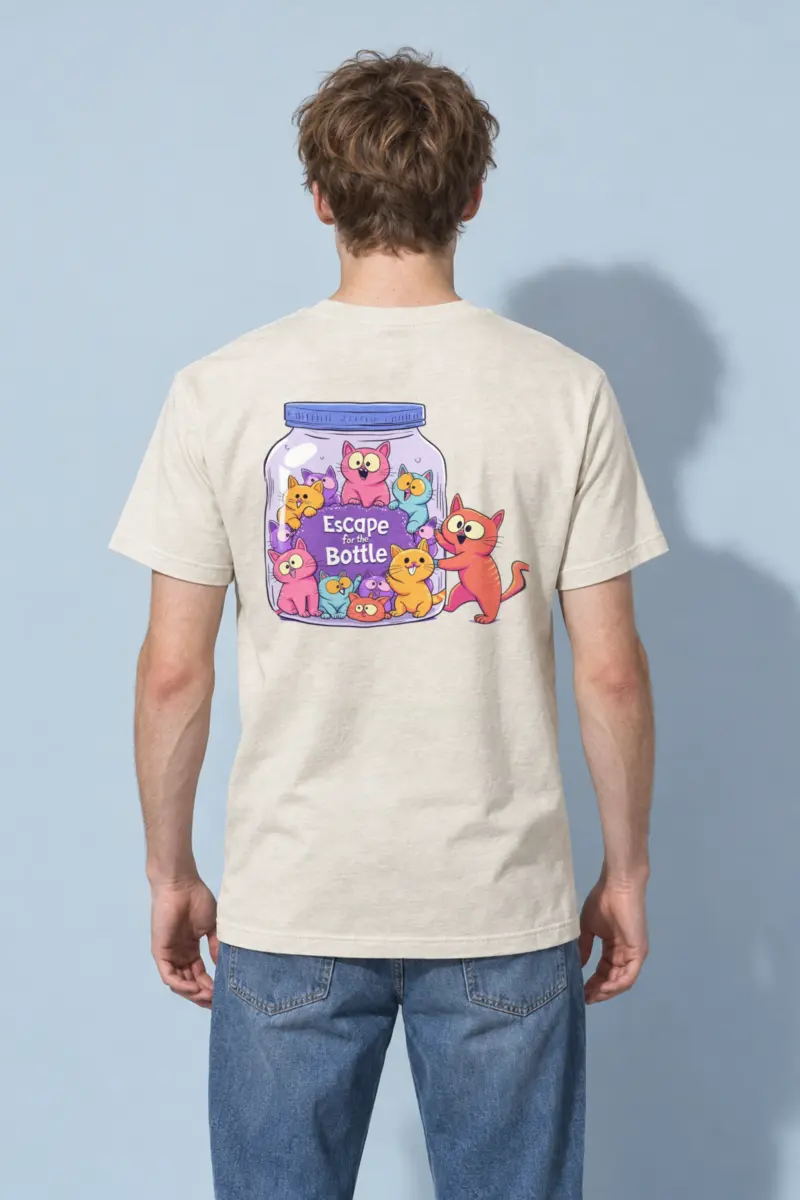 "Escape For The Bottle" Heavyweight Unisex Crewneck T-shirt