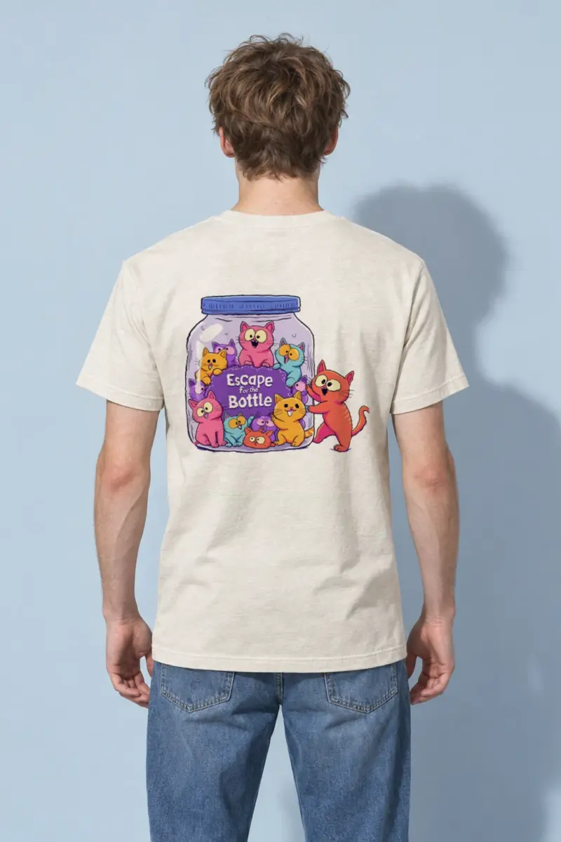 "Escape For The Bottle" Heavyweight Unisex Crewneck T-shirt | Gildan 5000