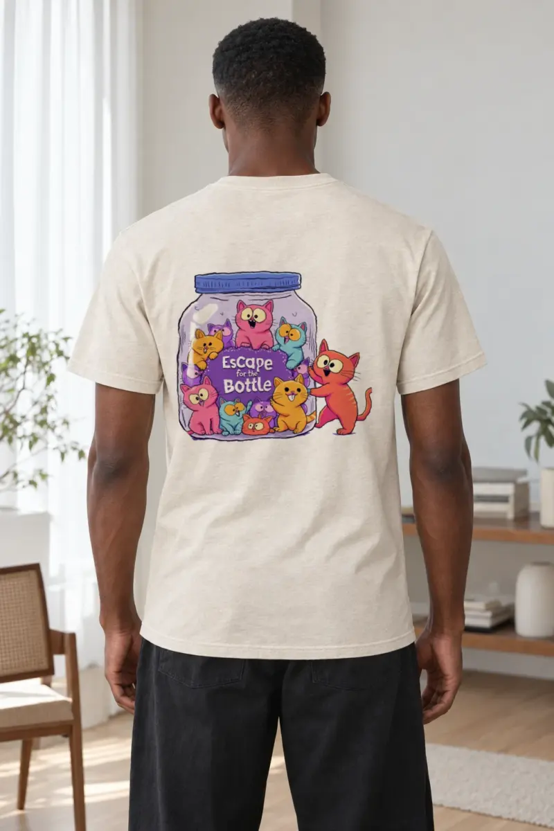 "Escape For The Bottle" Heavyweight Unisex Crewneck T-shirt | Gildan 5000
