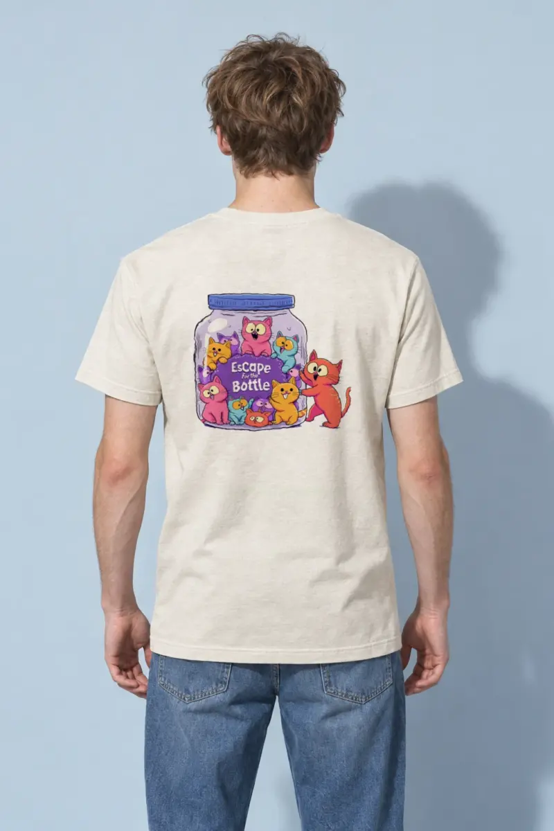 "Escape For The Bottle" Heavyweight Unisex Crewneck T-shirt