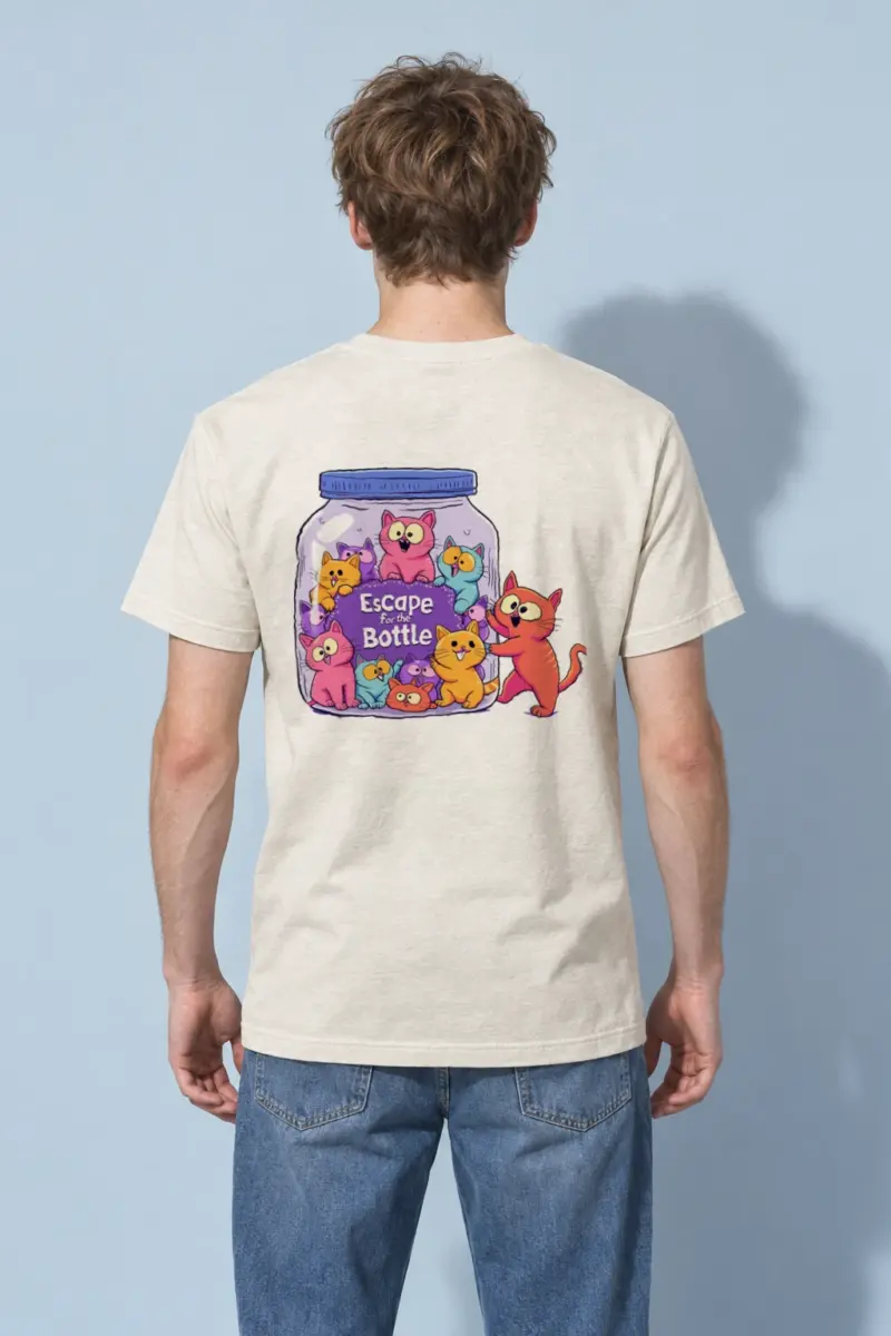 "Escape For The Bottle" Heavyweight Unisex Crewneck T-shirt | Gildan 5000
