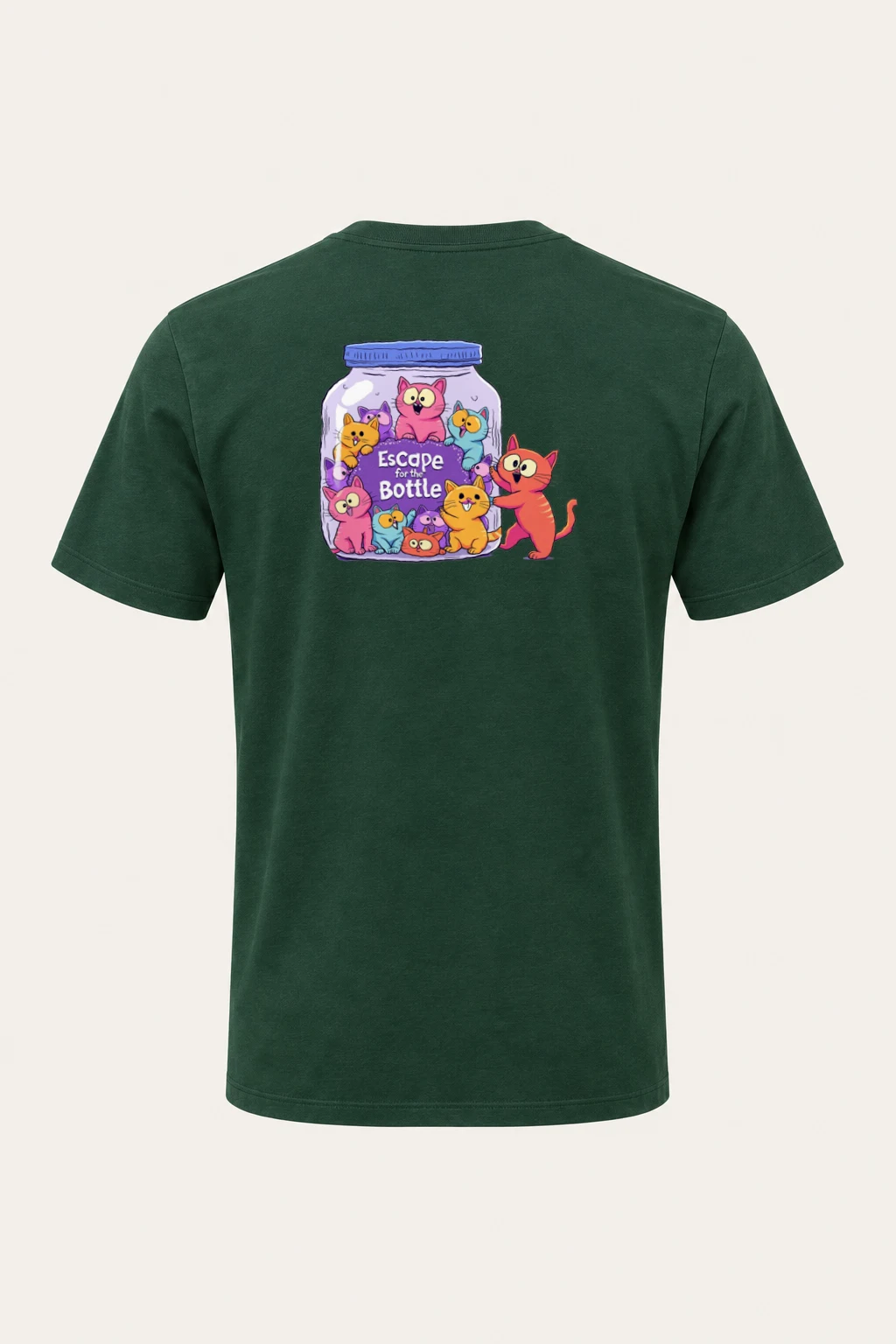 "Escape For The Bottle" Heavyweight Unisex Crewneck T-shirt | Gildan 5000