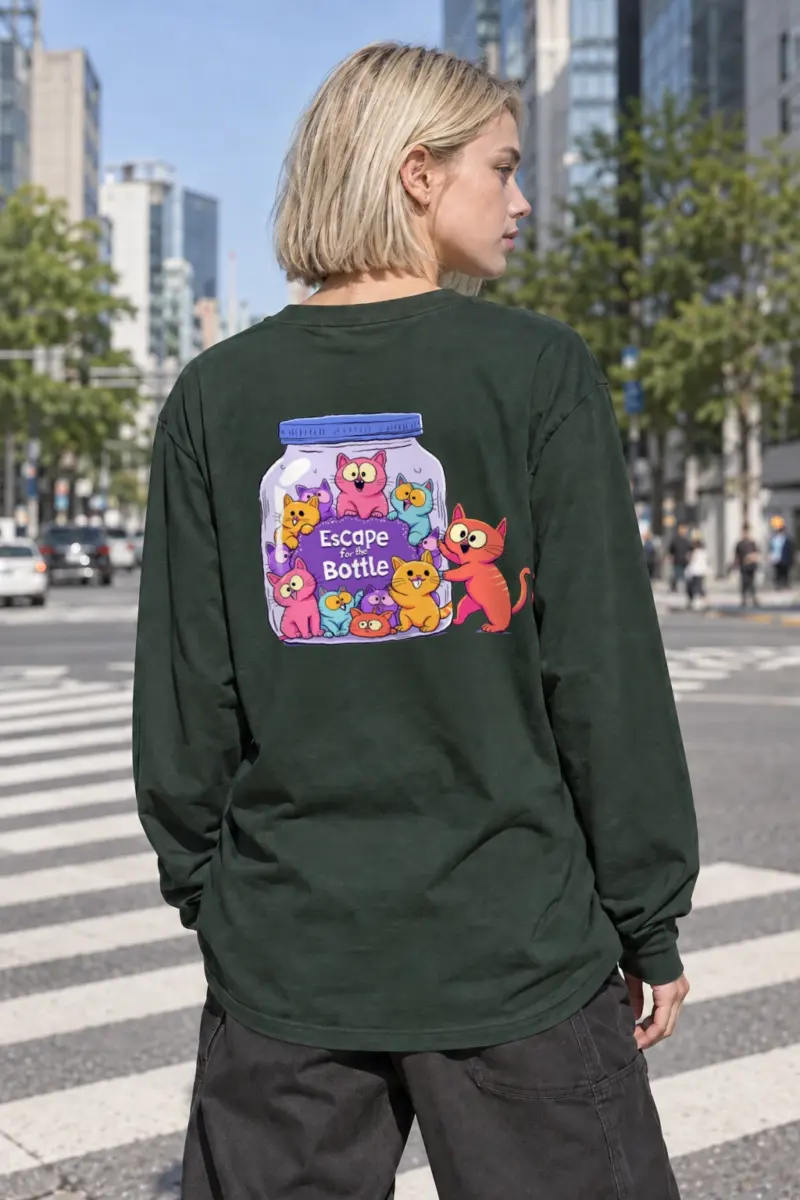 "Escape For The Bottle" Unisex Longsleeve T-shirt | Gildan 2400