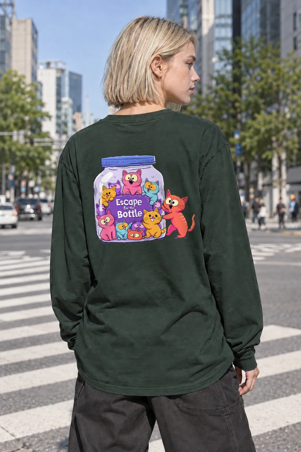 "Escape For The Bottle" Unisex Longsleeve T-shirt | Gildan 2400