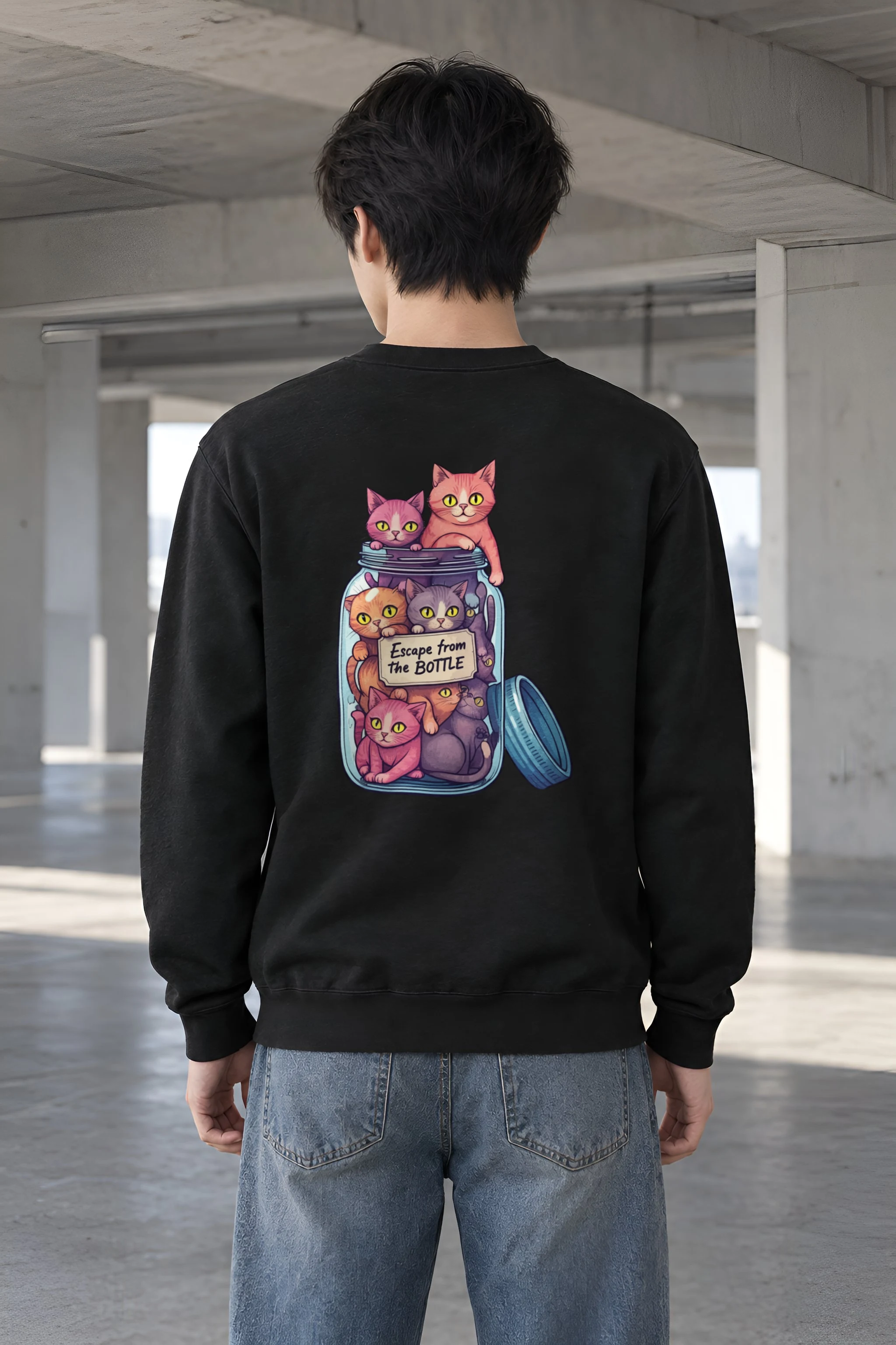 "Escape From The Bottle" Heavy Blend Unisex Crewneck Sweatshirt