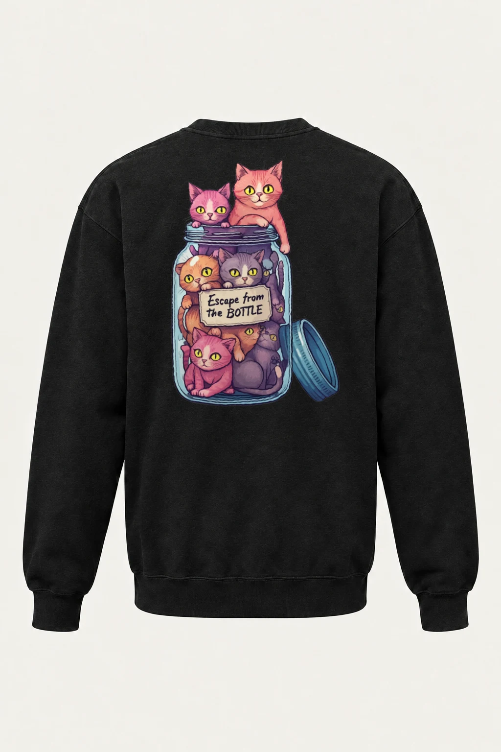 "Escape From The Bottle" Heavy Blend Unisex Crewneck Sweatshirt | Gildan 18000