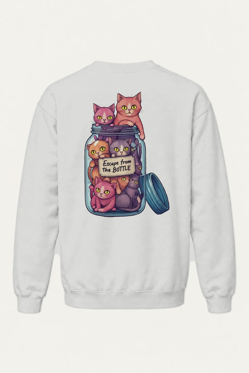 "Escape From The Bottle" Heavy Blend Unisex Crewneck Sweatshirt | Gildan 18000