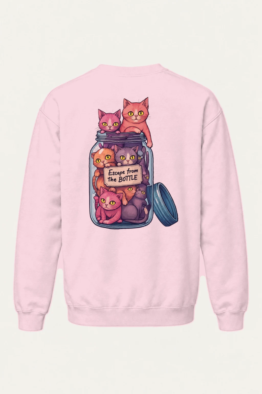 "Escape From The Bottle" Heavy Blend Unisex Crewneck Sweatshirt | Gildan 18000