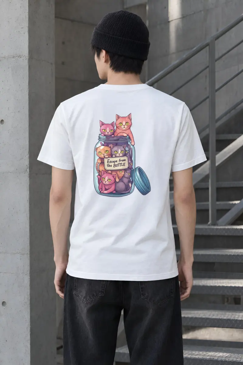 "Escape From The Bottle" Heavyweight Unisex Crewneck T-shirt