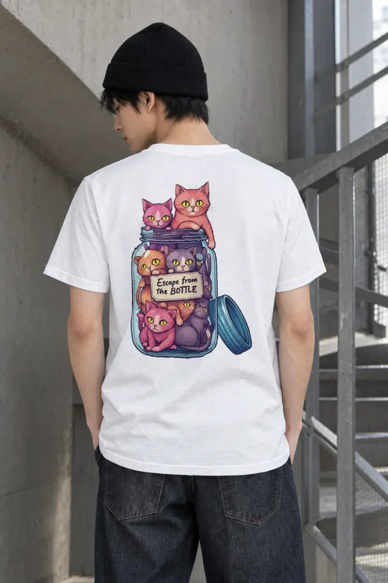 "Escape From The Bottle" Heavyweight Unisex Crewneck T-shirt | Gildan 5000
