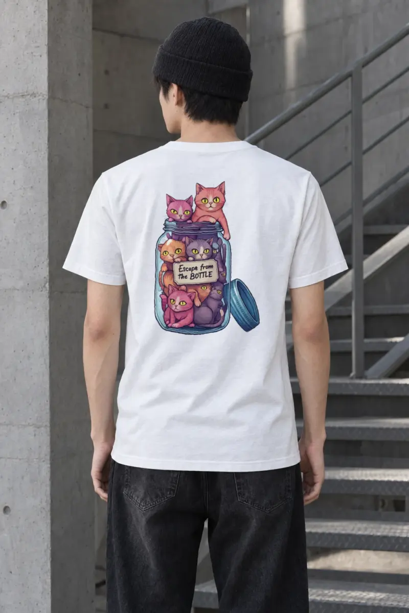 "Escape From The Bottle" Heavyweight Unisex Crewneck T-shirt