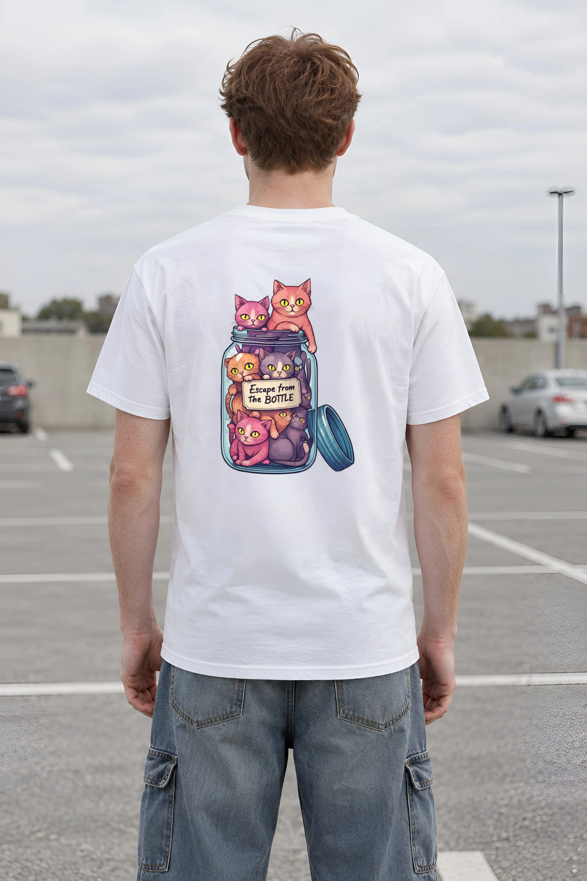 "Escape From The Bottle" Heavyweight Unisex Crewneck T-shirt
