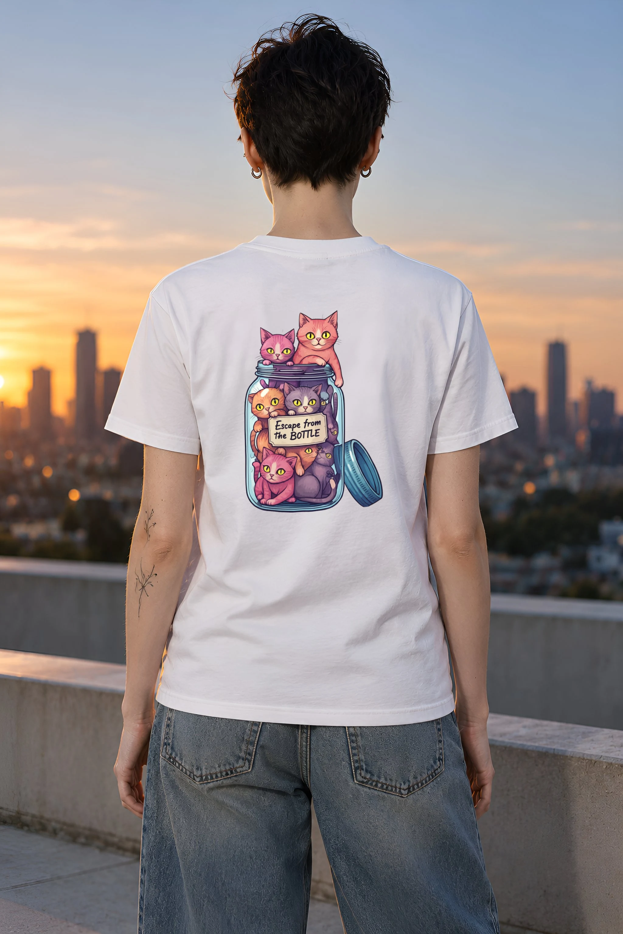 "Escape From The Bottle" Heavyweight Unisex Crewneck T-shirt