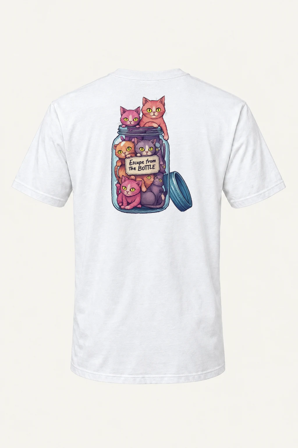 "Escape From The Bottle" Heavyweight Unisex Crewneck T-shirt | Gildan 5000