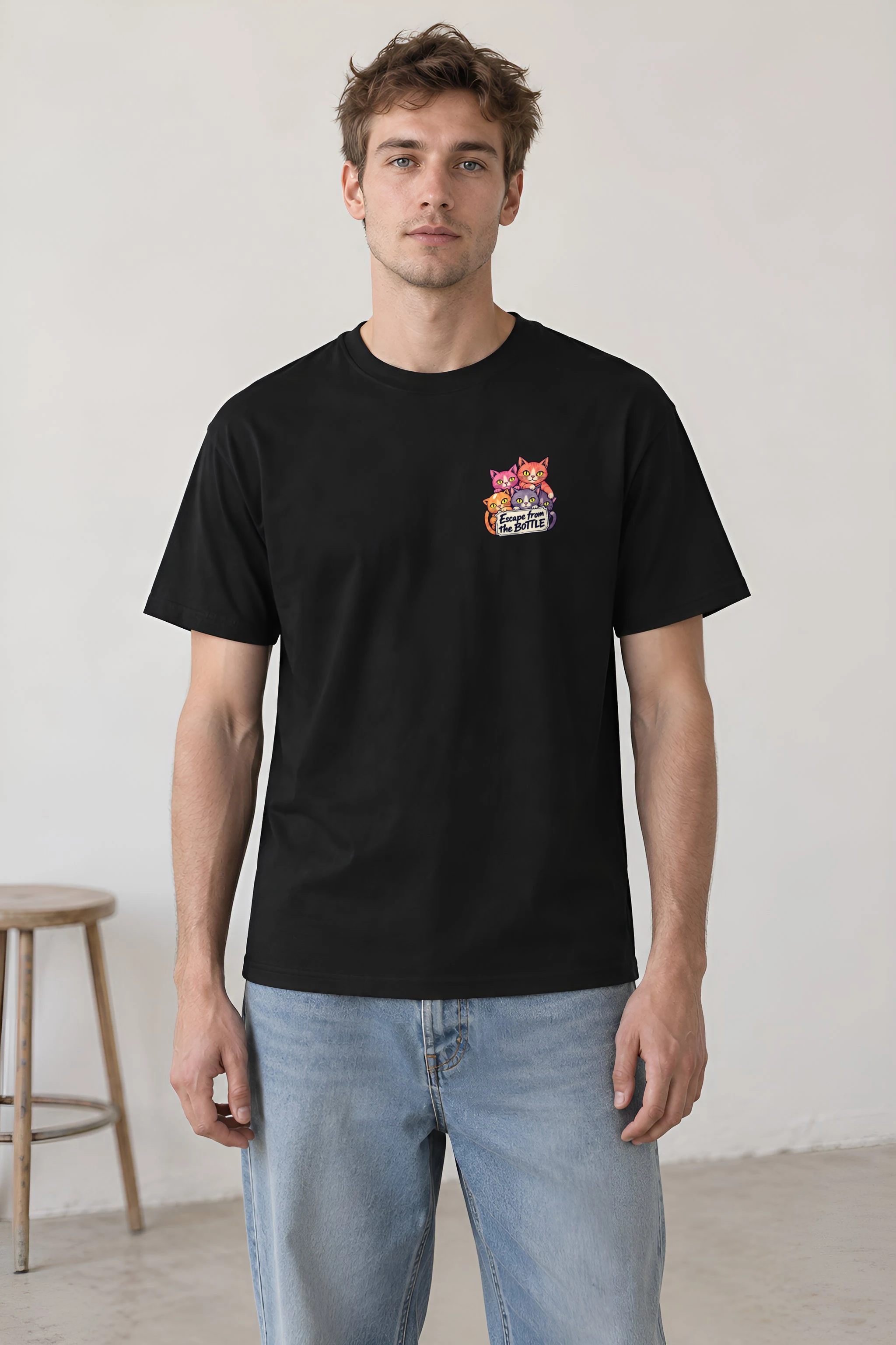 "Escape From The Bottle" Heavyweight Unisex Crewneck T-shirt