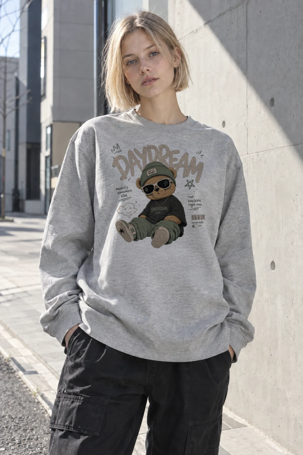 "Escape Mode Bear" Unisex Longsleeve T-shirt | Gildan 2400