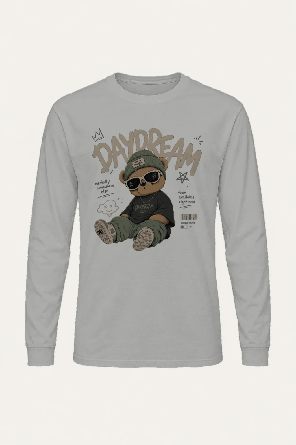 "Escape Mode Bear" Unisex Longsleeve T-shirt | Gildan 2400