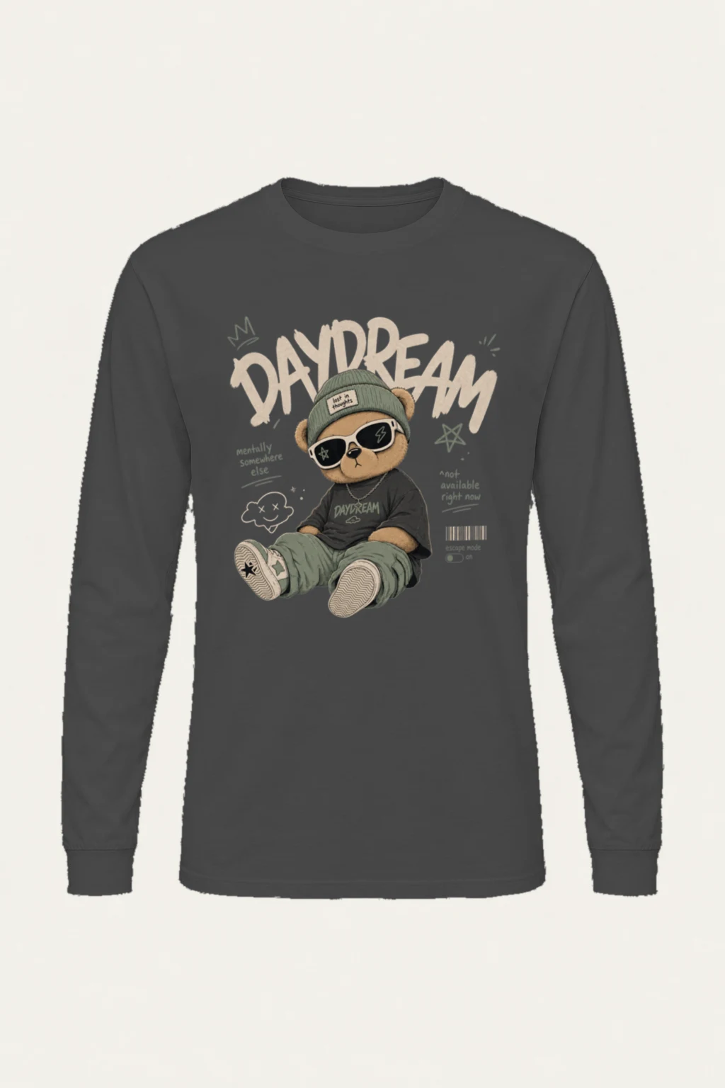 "Escape Mode Bear" Unisex Longsleeve T-shirt | Gildan 2400