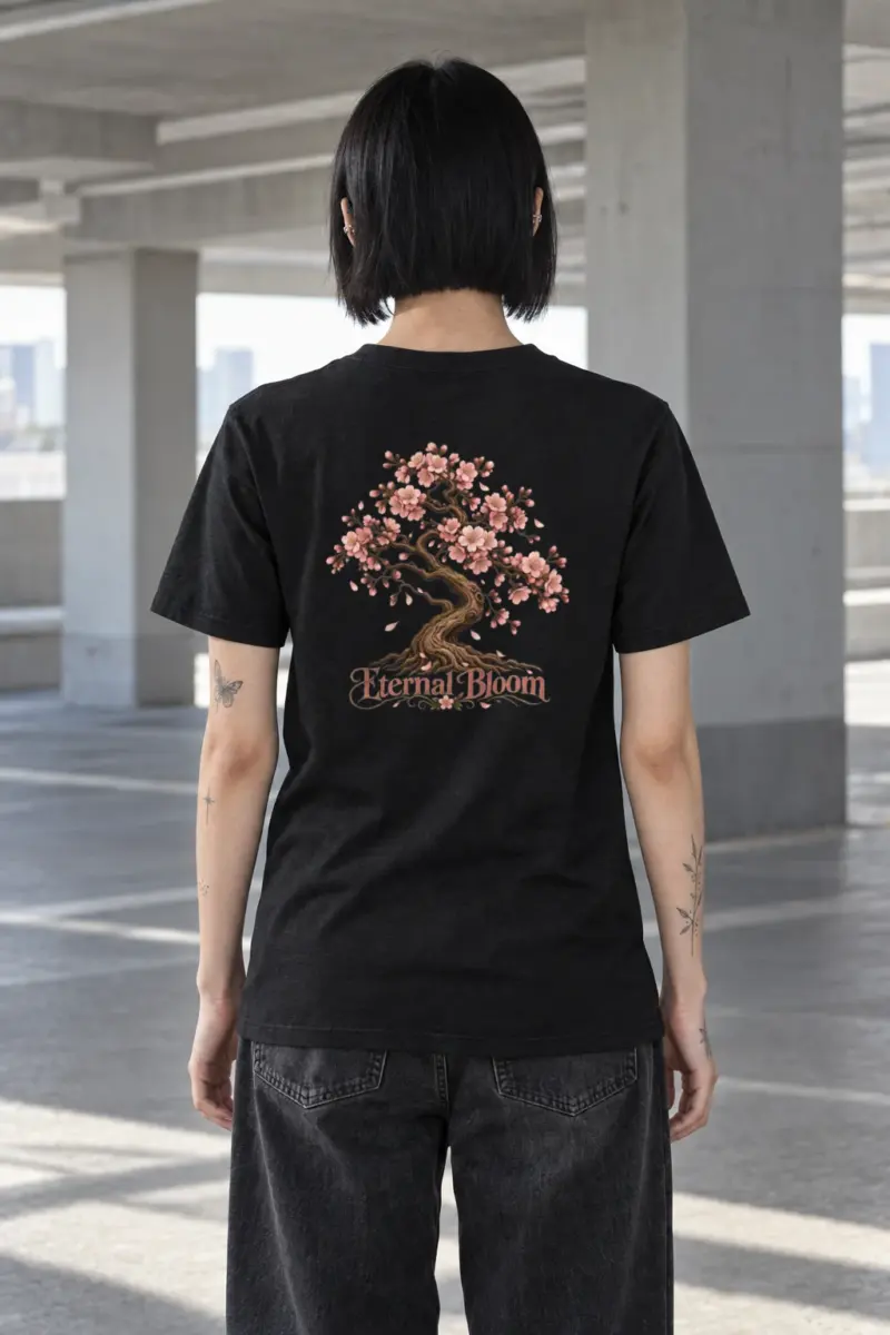 "Eternal Bloom" Heavyweight Unisex Crewneck T-shirt