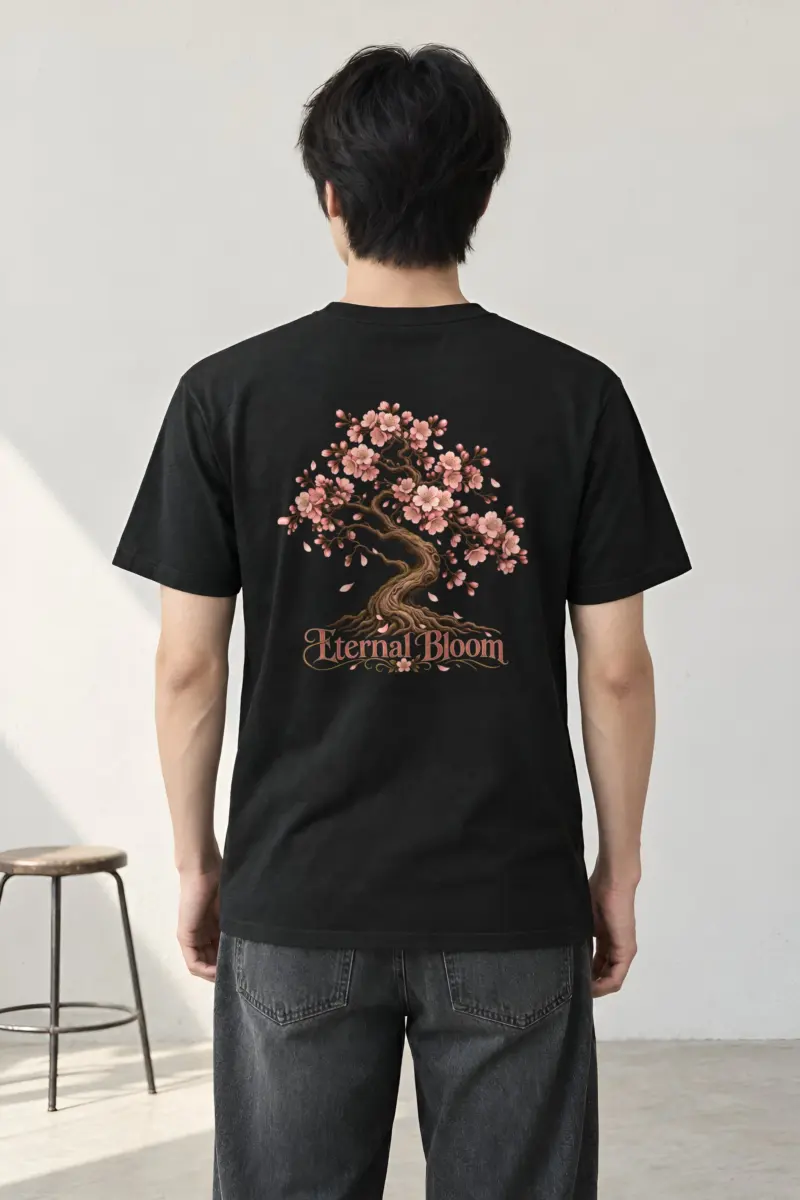 "Eternal Bloom" Heavyweight Unisex Crewneck T-shirt
