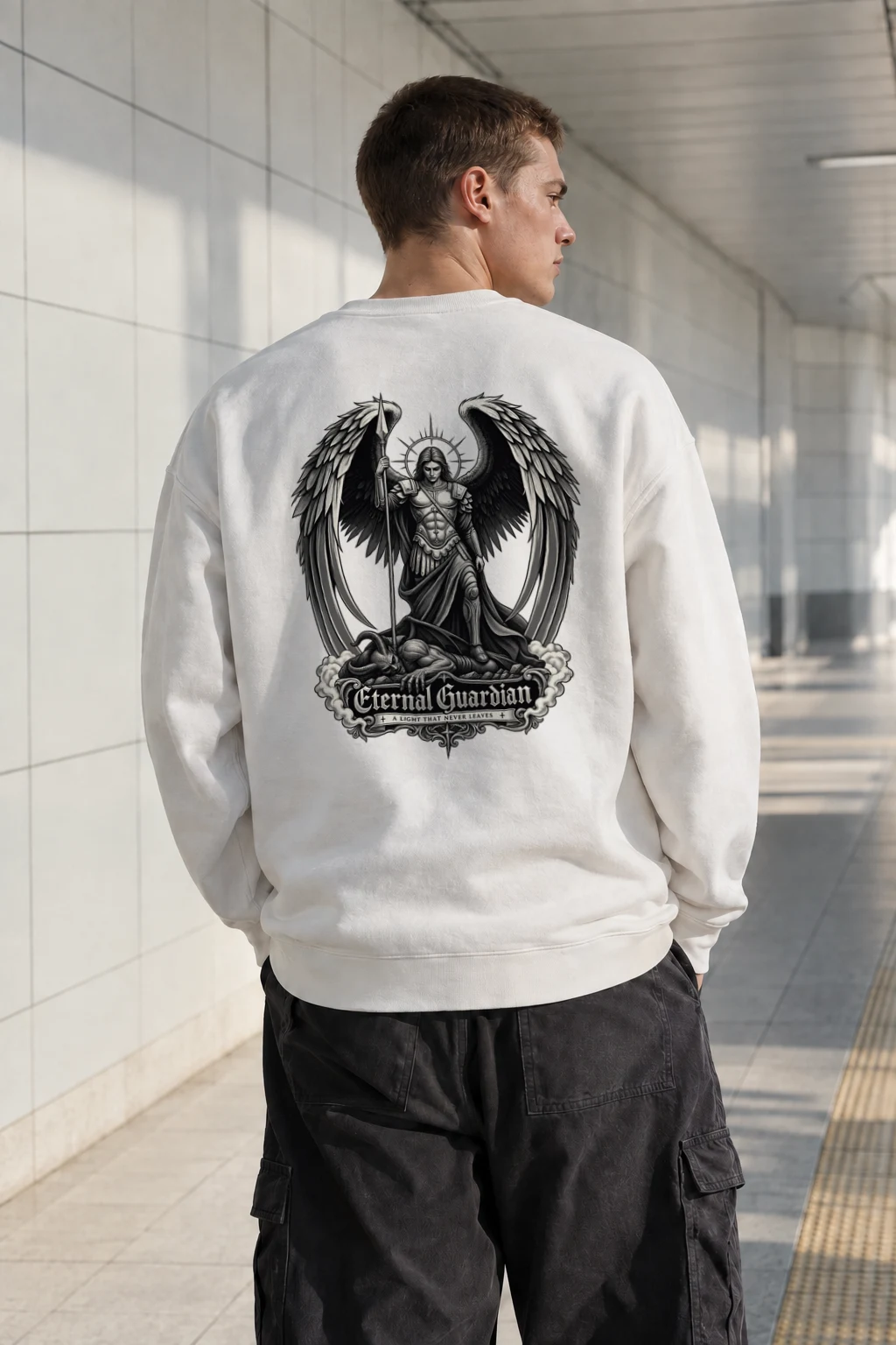 "Eternal Guardian" Heavy Blend Unisex Crewneck Sweatshirt | Gildan 18000