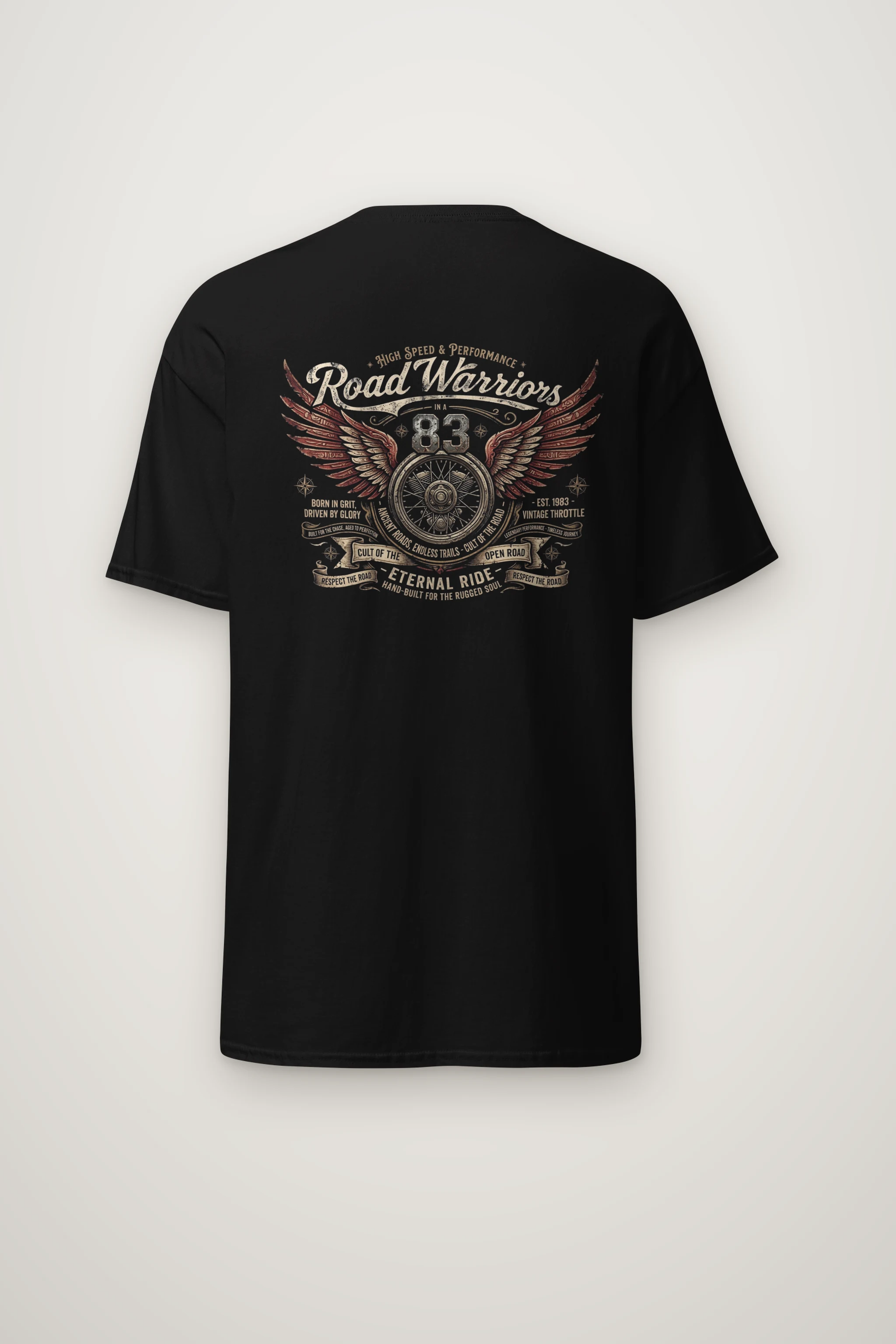 "Eternal Ride 83" Heavyweight Unisex Crewneck T-shirt