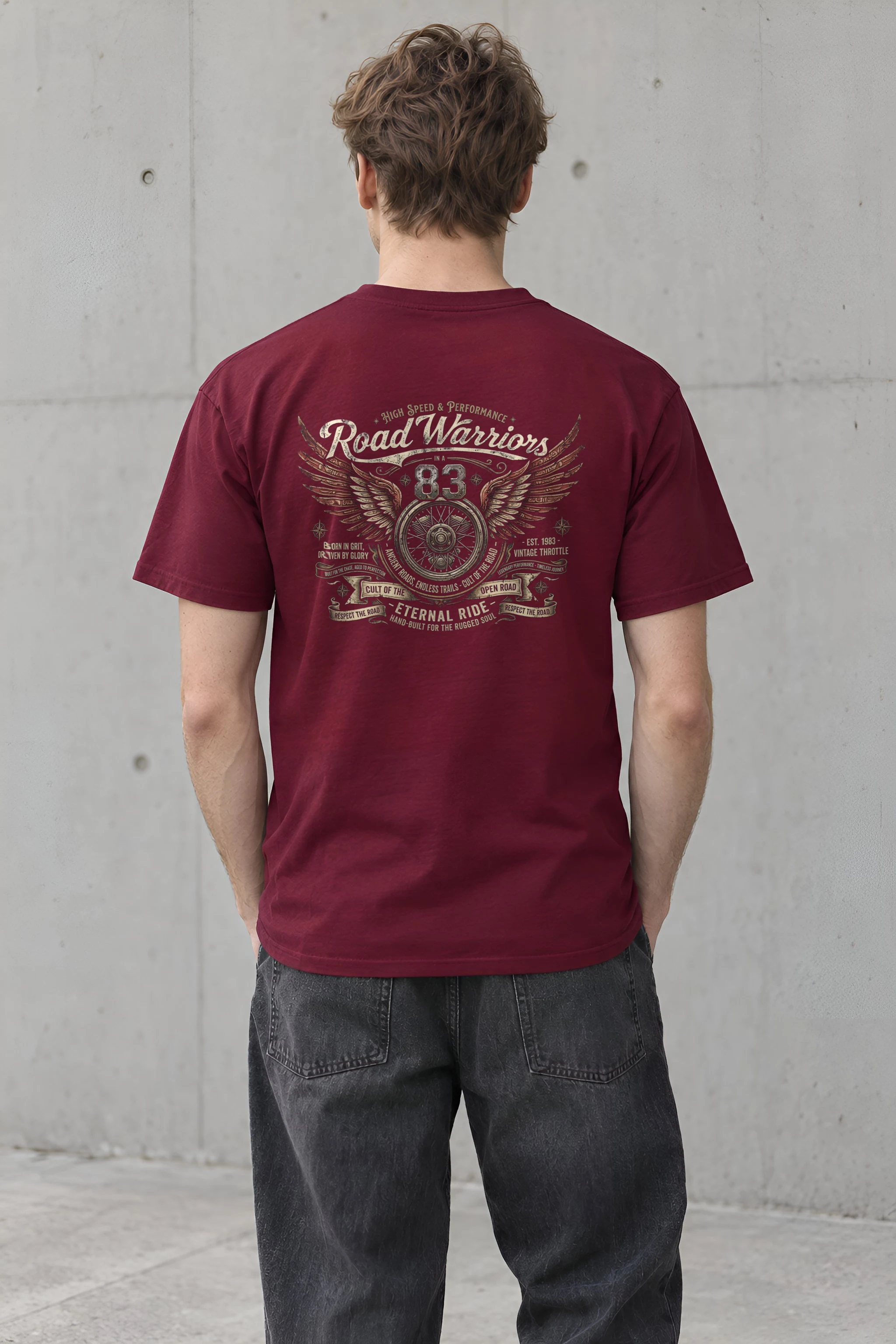 "Eternal Ride 83" Heavyweight Unisex Crewneck T-shirt