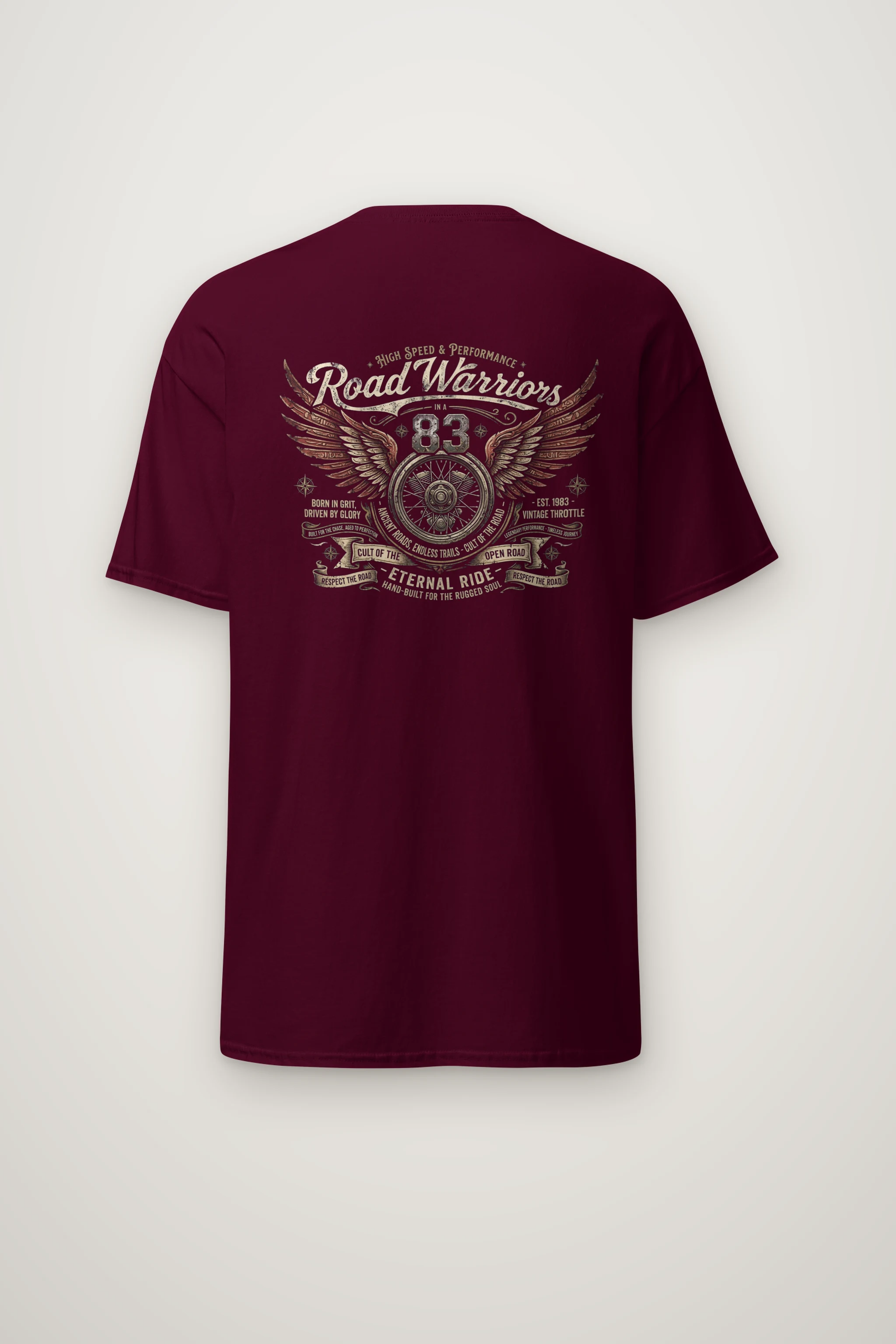 "Eternal Ride 83" Heavyweight Unisex Crewneck T-shirt