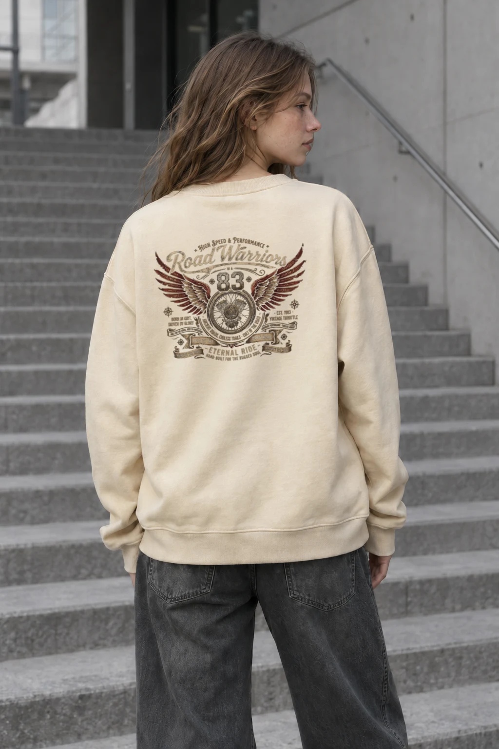 "Eternal Ride 83" Unisex Sponge Fleece Crewneck Sweatshirt | Bella + Canvas 3901