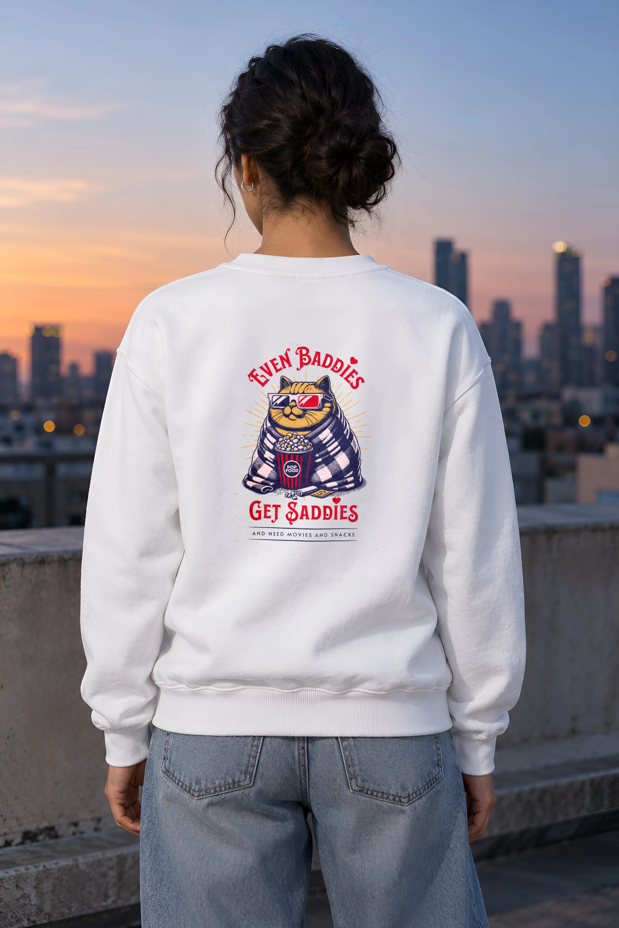"Even Baddies Get Saddies" 1 Crewneck Sweatshirt