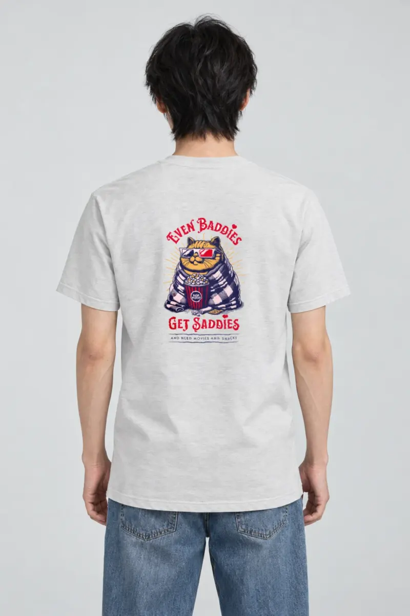 "Even Baddies Get Saddies" Heavyweight Unisex Crewneck T-shirt