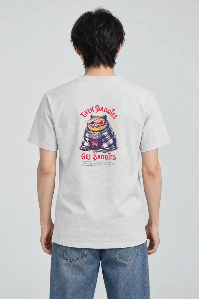 "Even Baddies Get Saddies" Heavyweight Unisex Crewneck T-shirt